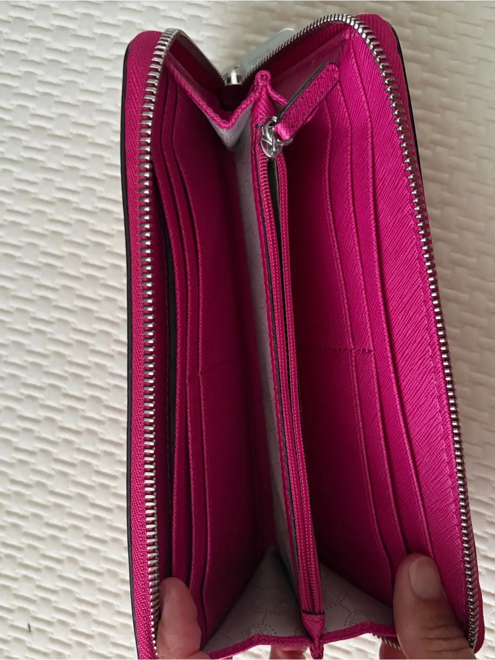 Michael Kors Pink Zip Card Holder Wallet